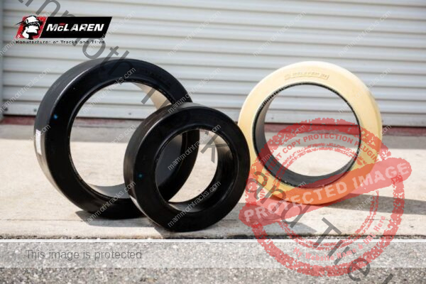 McLaren Solid Cushion Forklift Tires by Model and Tire Size, McLaren Solid Cushion Forklift Tires by Model and Tire Size for Sale