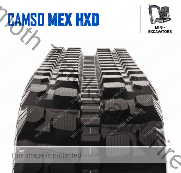 Set of Camso (formerly Solideal) HXD Rubber Mini Excavator Tracks for Sale by Track Size, Set of Camso (formerly Solideal) HXD Rubber Mini Excavator Tracks for Sale by Model